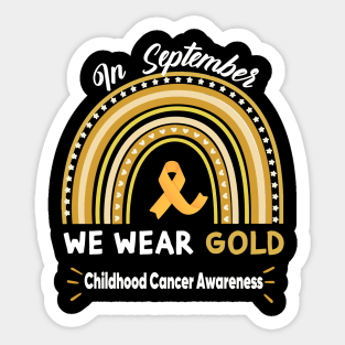 In September We Wear Gold Childhood Cancer Awareness Sticker